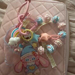 Baby Three Pink Key chain or bracelet